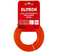 Леска для триммеров 3.0 м, 15 м, звезда, моток Elitech 0809.030800