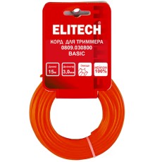 Леска для триммеров 3.0 м, 15 м, звезда, моток Elitech 0809.030800
