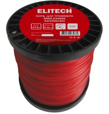 Леска для триммеров 2.0 м, 375 м, круг/сердечн, BASF, катушка Elitech 0809.034000
