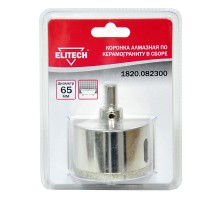 Коронки алмазные по керамограниту в сборе Elitech 1820.082300