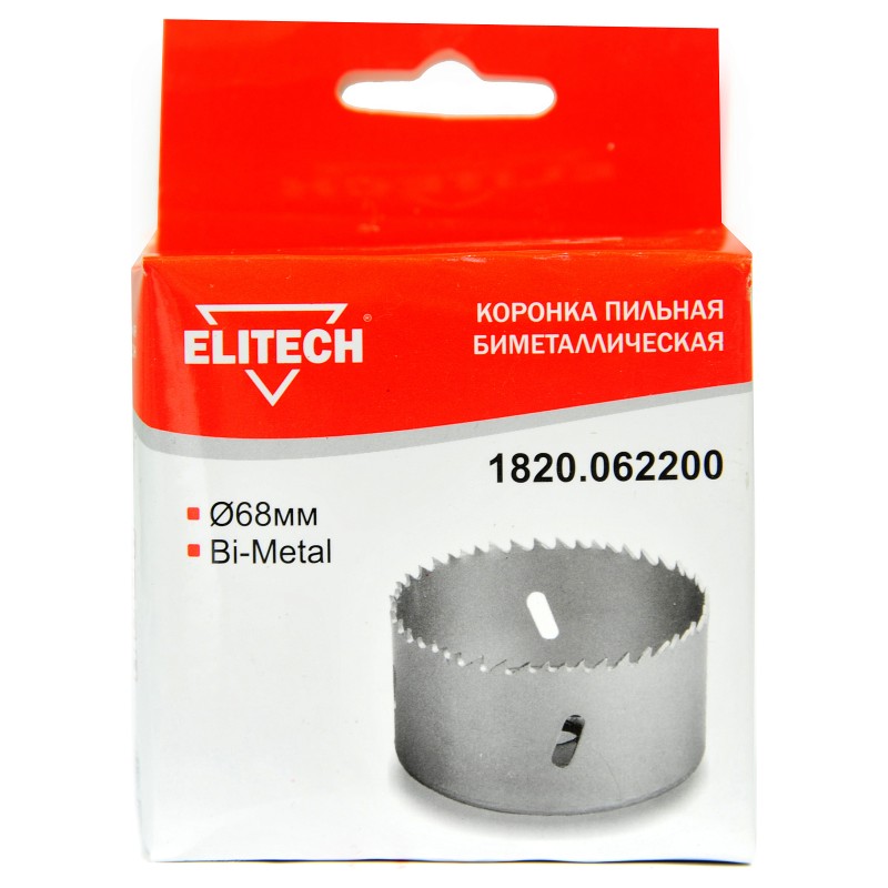 Коронка пильная биметаллическая (Bi-Metal) Elitech 1820.062200