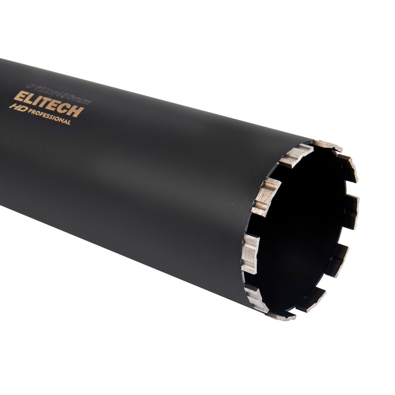 Коронка для алмазного бурения с охлаждением, 122х450, 1 1/4" Elitech 1110.012100