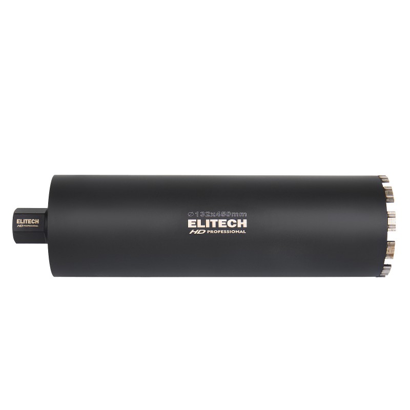 Коронка для алмазного бурения с охлаждением, 132х450, 1 1/4" Elitech 1110.012200