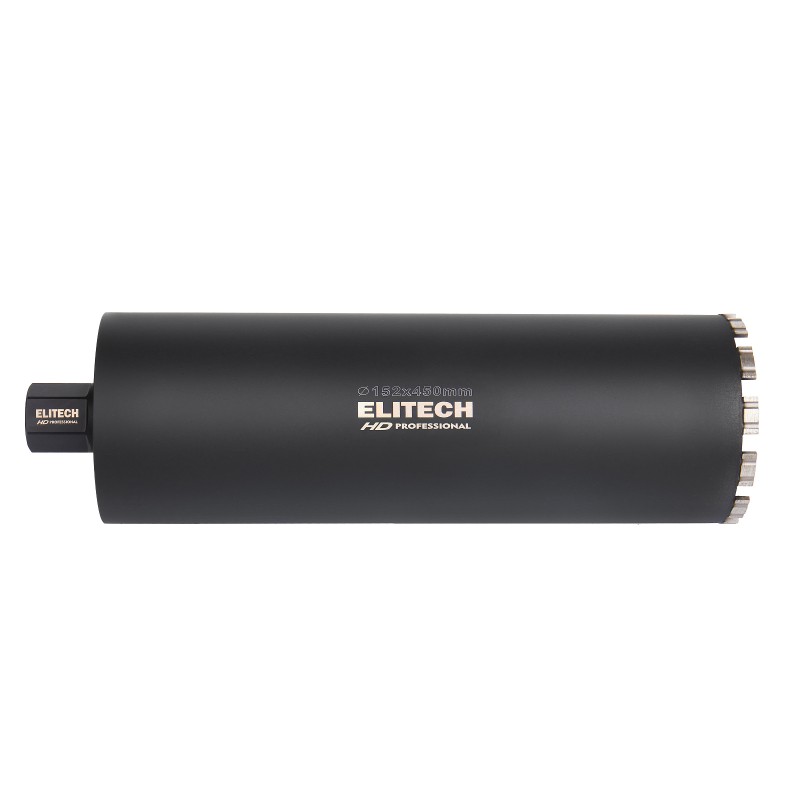 Коронка для алмазного бурения с охлаждением, 152х450, 1 1/4" Elitech 1110.012400