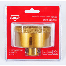 Коронка алмазная 80 ммхМ14 Elitech 1820.123200