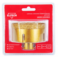 Коронка алмазная для УШМ Elitech 1820.123300