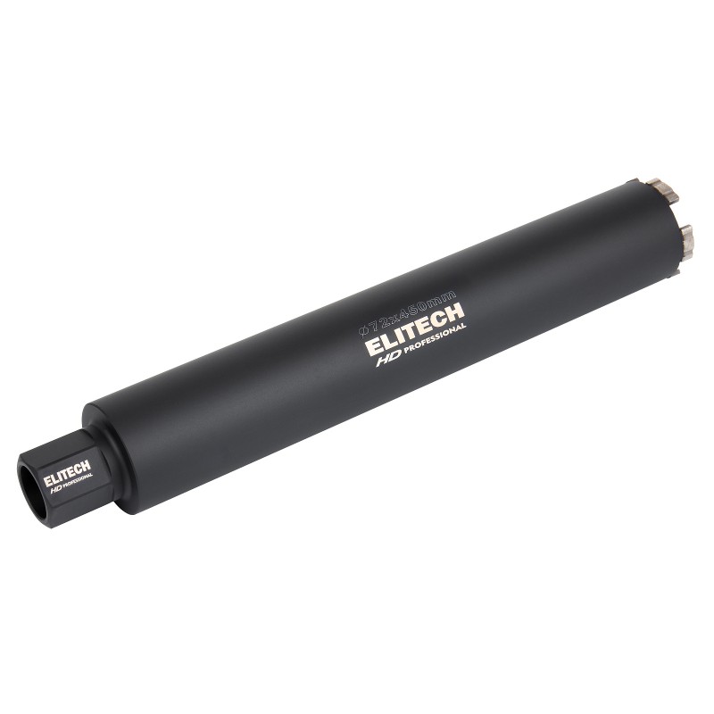 Коронка для алмазного бурения с охлаждением, 72х450, 1 1/4 Elitech 1110.011600