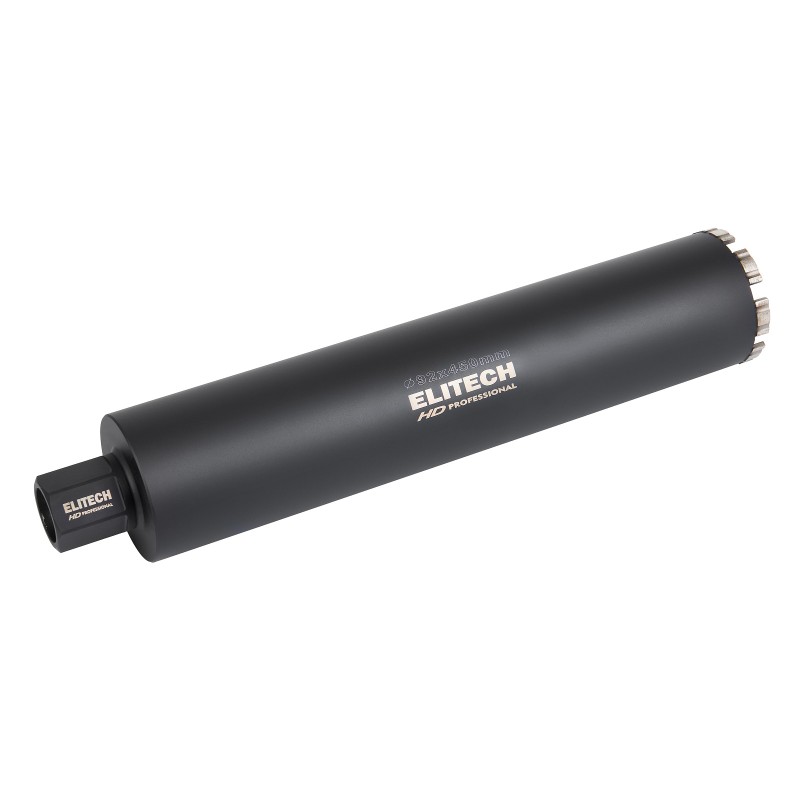 Коронка для алмазного бурения с охлаждением, 92х450, 1 1/4" Elitech 1110.011800