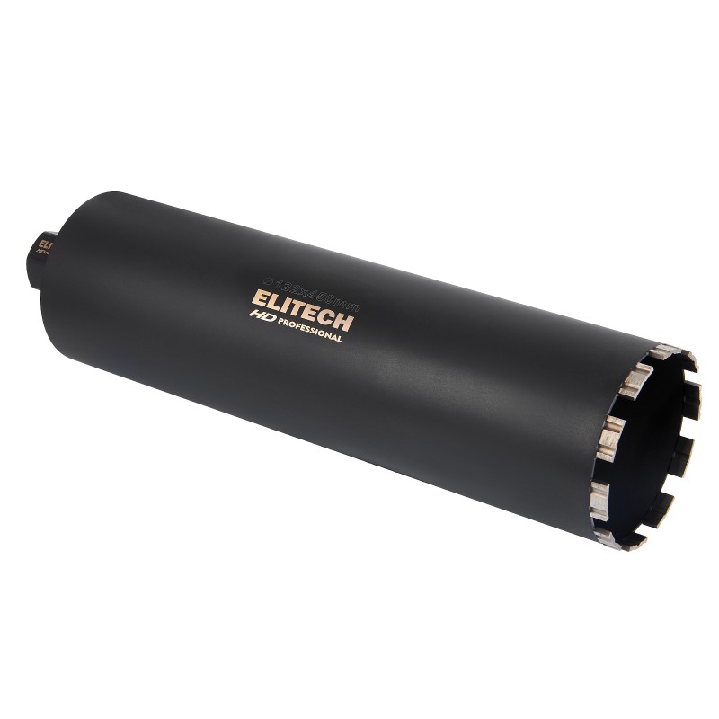 Коронка для алмазного бурения с охлаждением, 122х450, 1 1/4" Elitech 1110.012100