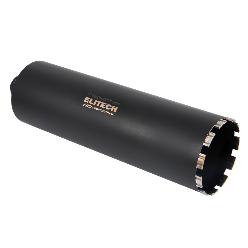 Коронка для алмазного бурения с охлаждением, 132х450, 1 1/4" Elitech 1110.012200