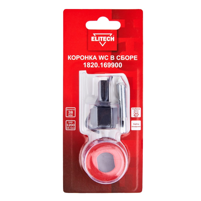 Коронка в сборе 38 мм WC ELITECH 1820.169900