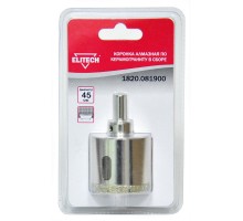 Коронки алмазные по керамограниту в сборе Elitech 1820.081900