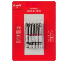 Биты PZ2 50 мм 10 шт. Elitech 1820.147200