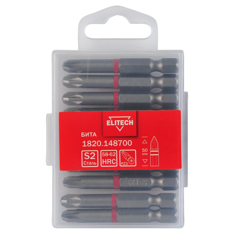 Бита PZ3 50 мм 1 шт. Elitech 1820.148700