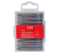 Бита, PZ3, 50 мм, сталь S2, магнит, пластик.пенал, 10 шт. Elitech 1820.148700 (набор)