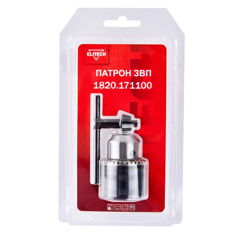 Патрон для дрели с ключем, 1.5-13 мм, 1/2" Elitech 1820.171100