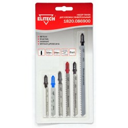 Набор пилок для лобзика универсальный Elitech 1820.086900 Набор пилок для лобзика универсальный Elitech 1820.086900