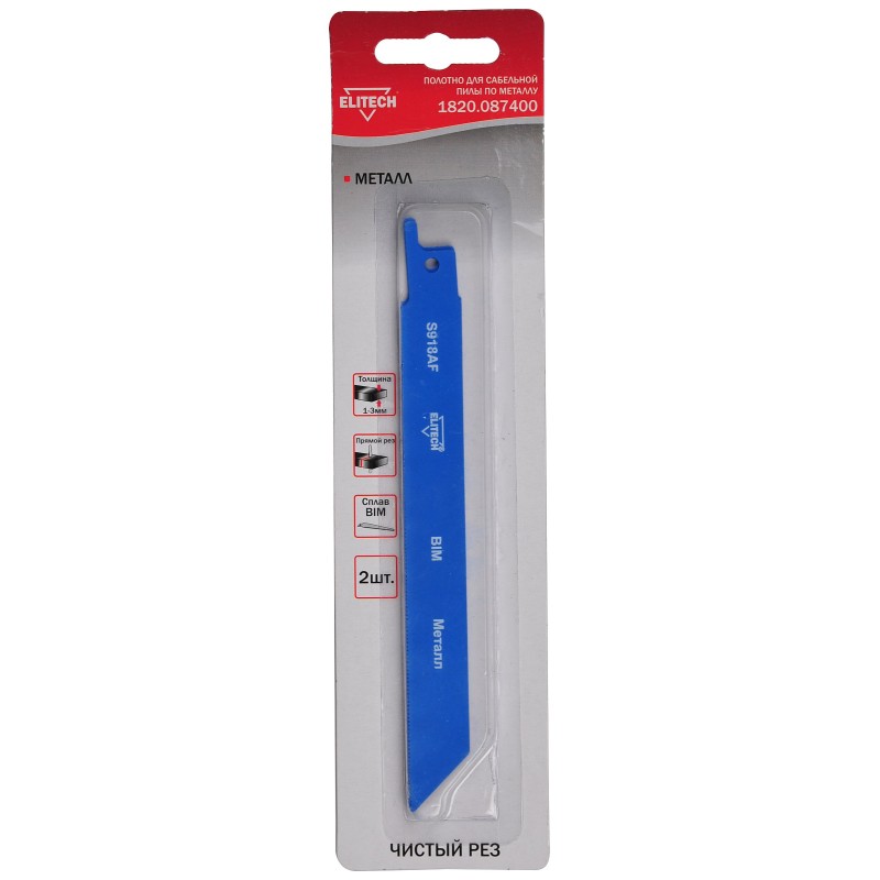 Полотно для сабельной пилы по металлу Elitech 1820.087400
