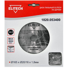 Диск пильный по дереву Elitech 1820.053400