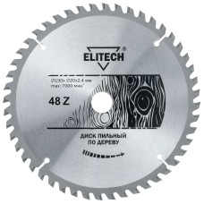 Диск пильный по дереву Elitech 1820.053900 Диск пильный по дереву Elitech 1820.053900