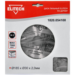 Диск пильный по дереву Elitech 1820.054100