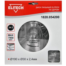 Диск пильный по дереву Elitech 1820.054200 Диск пильный по дереву Elitech 1820.054200