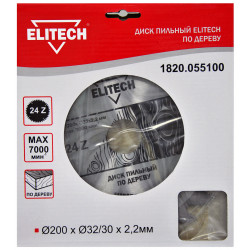 Диск пильный по дереву Elitech 1820.055100