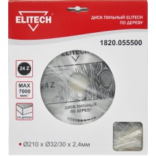 Диск пильный по дереву Elitech 1820.055500 Диск пильный по дереву Elitech 1820.055500