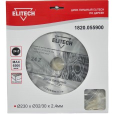 Диск пильный по дереву Elitech 1820.055900 Диск пильный по дереву Elitech 1820.055900