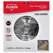 Диск пильный по дереву Elitech 1820.056600