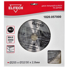 Диск пильный по дереву Elitech 1820.057000