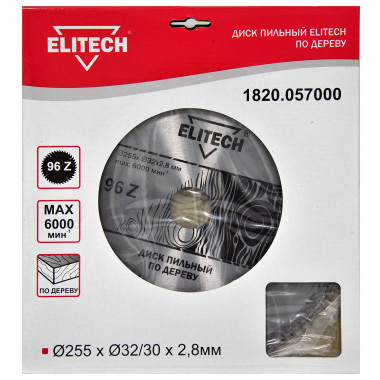 Диск пильный по дереву Elitech 1820.057000