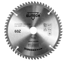 Диск пильный для алюминия Elitech 1820.116300