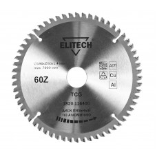 Диск пильный для алюминия Elitech 1820.116400