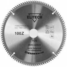 Диск пильный для алюминия Elitech 1820.116600