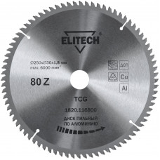 Диск пильный для алюминия Elitech 1820.116800