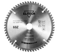 Диск пильный для алюминия Elitech 1820.116300