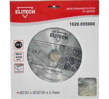 Диск пильный по дереву Elitech 1820.055900