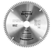 Диск пильный для алюминия Elitech 1820.116500