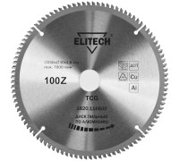 Диск пильный 216 ммх30 мм х1.6 мм, 100 зуб для алюминия Elitech 1820.116600