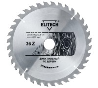 Диск пильный 250 ммх32/30 ммх2.8 мм, 36 зуб для дерева Elitech 1820.056400