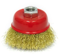 Щетка для УШМ «Чашка» латунированная витая проволока Elitech 1820.073800