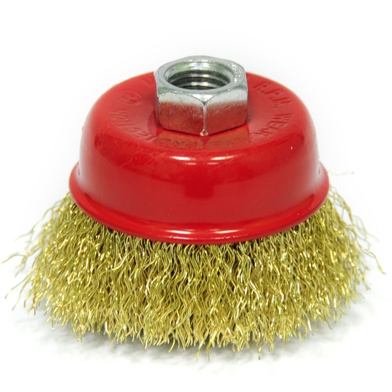 Щетка для УШМ «Чашка» латунированная витая проволока Elitech 1820.073800