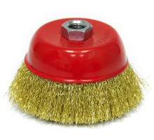 Щетка для УШМ «Чашка» латунированная витая проволока Elitech 1820.074000