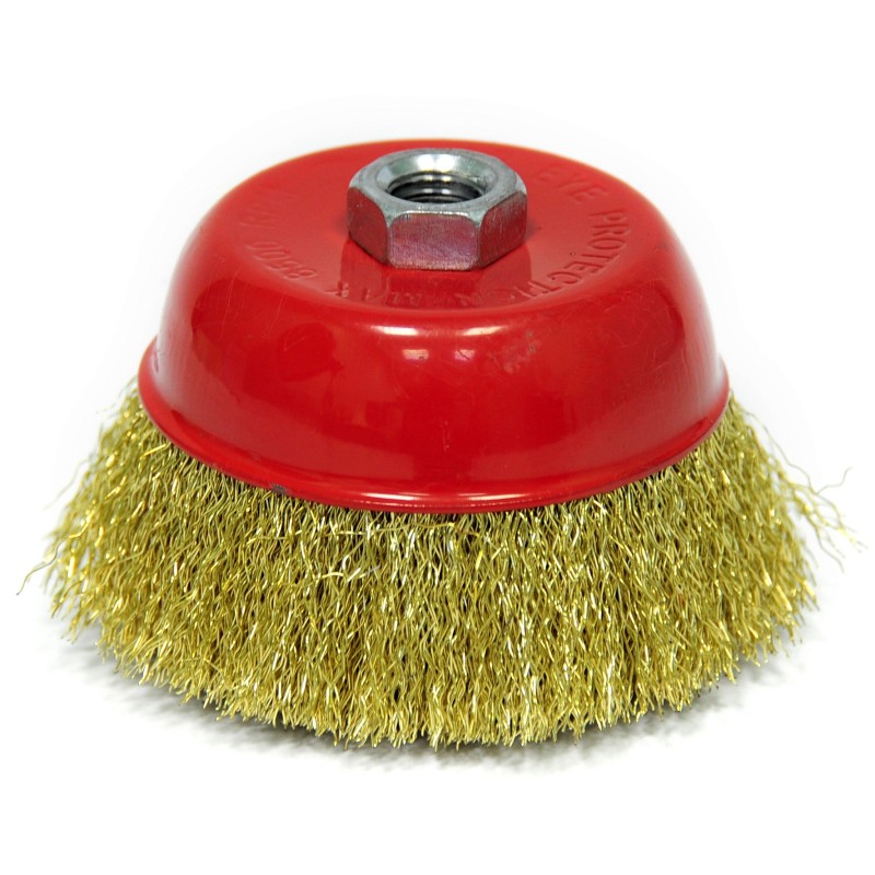 Щетка для УШМ «Чашка» латунированная витая проволока Elitech 1820.074000