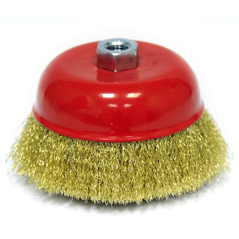 Щетка для УШМ «Чашка» латунированная витая проволока Elitech 1820.074100