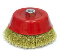 Щетка для УШМ «Чашка» латунированная витая проволока Elitech 1820.074200