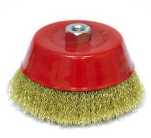 Щетка для УШМ «Чашка» латунированная витая проволока Elitech 1820.074200