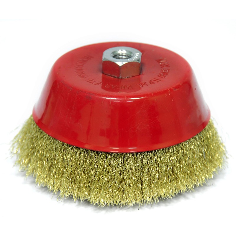 Щетка для УШМ «Чашка» латунированная витая проволока Elitech 1820.074200