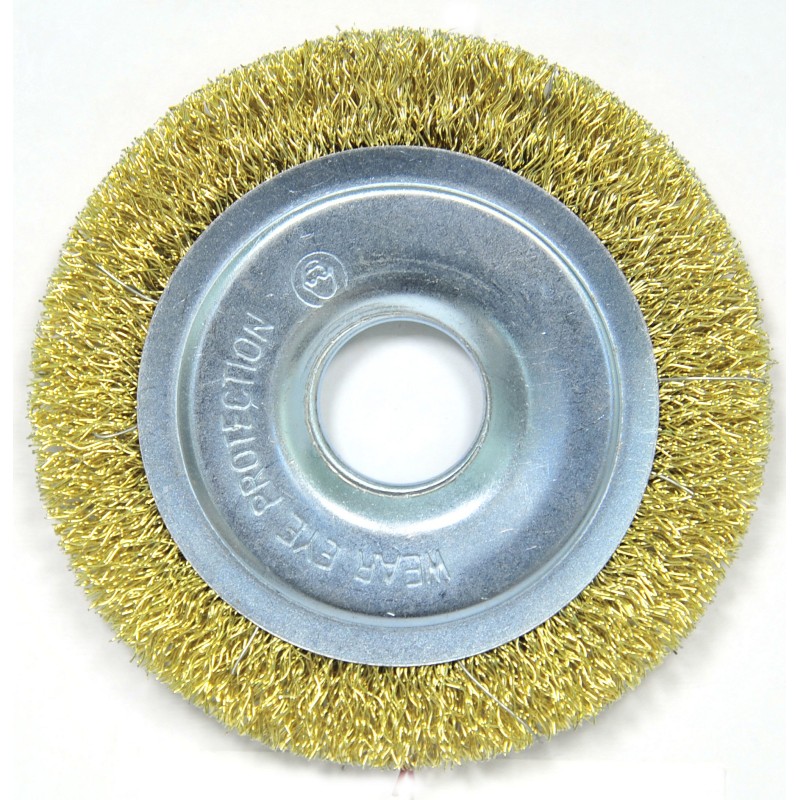 Щетка для УШМ плоская латунированная витая проволока Elitech 1820.074600